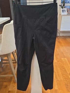 REI Girls' Active Top in Black with Orange Accent Size 14-16